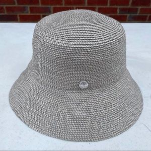 ERIC JAVITS SILVER GREY WOVEN SUN HAT PACKABLE